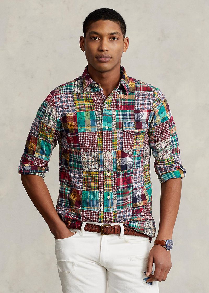 Camisas Polo Ralph Lauren Hombre Classic Fit Patchwork Madras Chile Multicolor TMCSW-2390